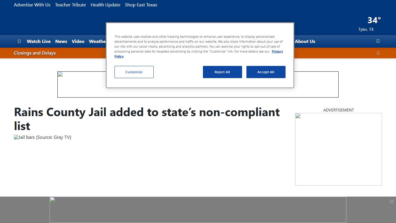 Rains County Jail added to state’s non-compliant list