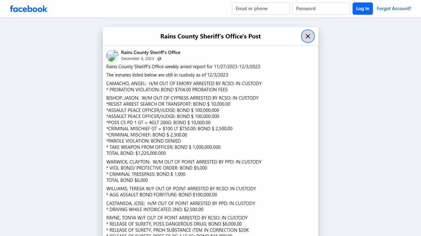 Rains County Sheriff's... - Rains County Sheriff's Office Facebook